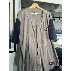 Vintage Milwaukee Brewers MLB Logo Athletic Baseball Jersey Large